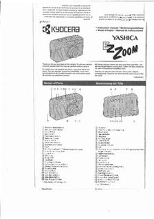 Yashica EZ Zoom manual. Camera Instructions.